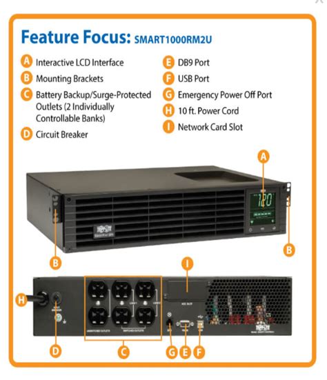 Tripp Lite SmartPro Line-Interactive Pure Sine Wave UPS — 1000VA / 900W 120V 2U Rackmount (Standard VRLA Hot-Swappable Battery / RAIL-KIT) (SMART1000RM2U-STD-RAIL-KIT)