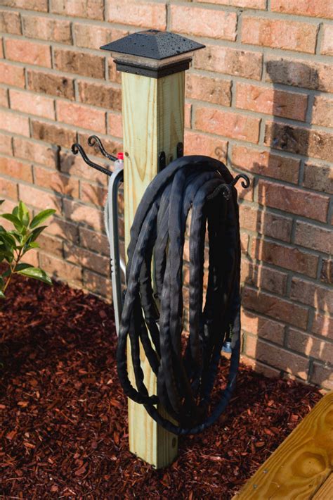 How To Build A DIY Garden Hose Holder Store Garden Hoses Hose Post