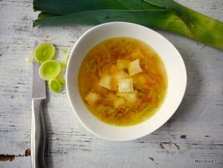 Ravioles Servies En Soupe De Poireaux Recette Rapide Et Simple