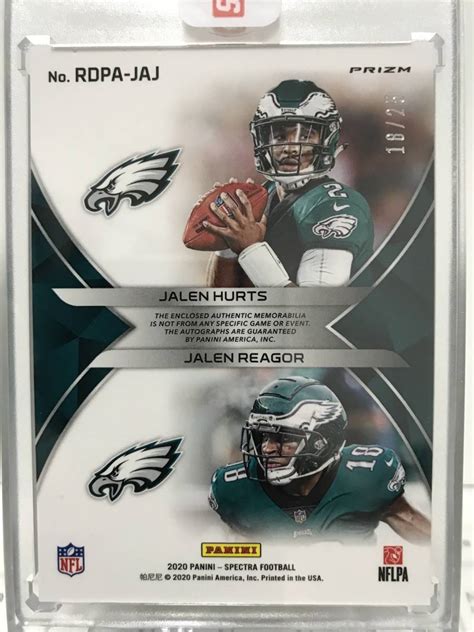 Yahoo Nfl Jalen Hurts J Reagor Auto Panini Spe