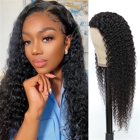 Kakkshpt Curly Lace Front Wig Human Hair 13x4 Lace Front Wigs Human