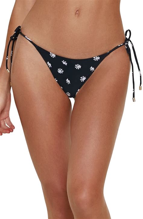 Vix Paula Hermanny Sally Side Tie Bikini Bottoms Black Editorialist