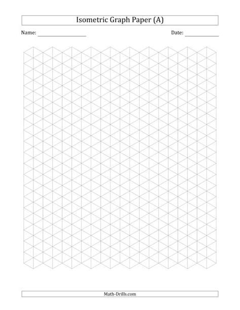 1 Cm Isometric Graph Paper Gray