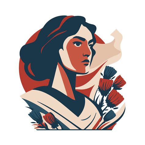 Feminism power concept. Poster or banner for website. A strong woman ...