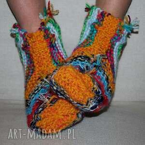 Buty handmade Paputy Kapcie bambosze boho prezent ღ art Madam pl