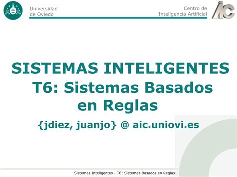 PDF T6 Sistemas Basados En Reglas Serveraic Uniovi Es Ssii SSII T6