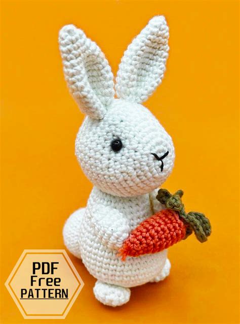 Conejo Henri con Zanahoria PDF Amigurumi Patrón Gratis Lovelycraft