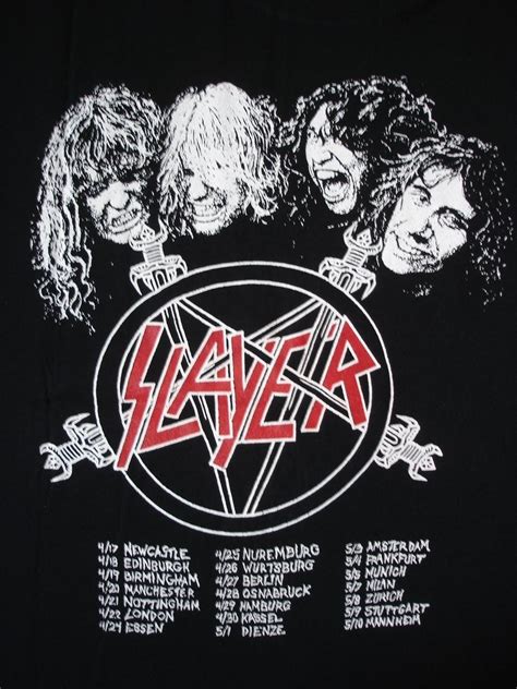 pin  pedro lemos   slayer band metal shirts slayer