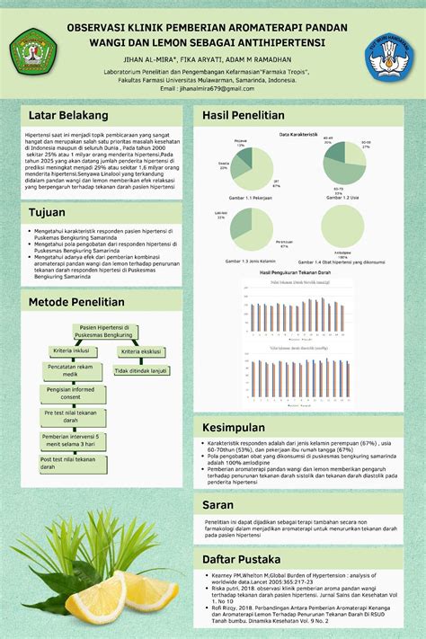poster penelitian menyajikan informasi tentang jenis jenis makanan