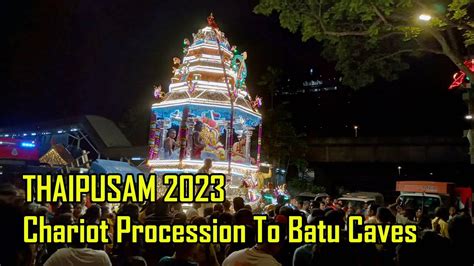 Thaipusam Silver Chariot Procession To Sri Subramaniar Temple Batu