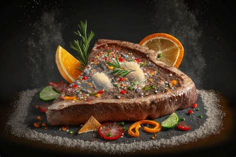 Premium Ai Image Grilled Beef Steak At Its Point Generative Ai