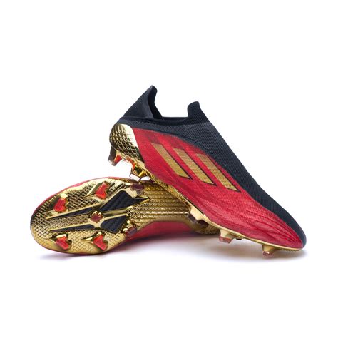 Chuteira Adidas X Speedflow Fg Vivid Red Gold Metallic Black F Tbol