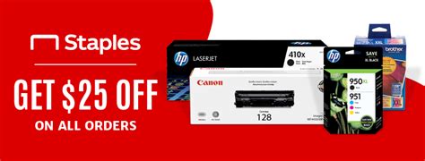 Staples Coupon 25 Off On 75 Order Buy Cartridges Ink Toner And More