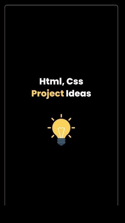 Html Css Project Ideas Html Css For Beginner Intermediate And