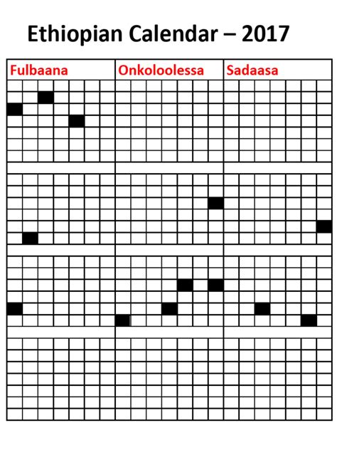 Ethiopian Calendar | PDF