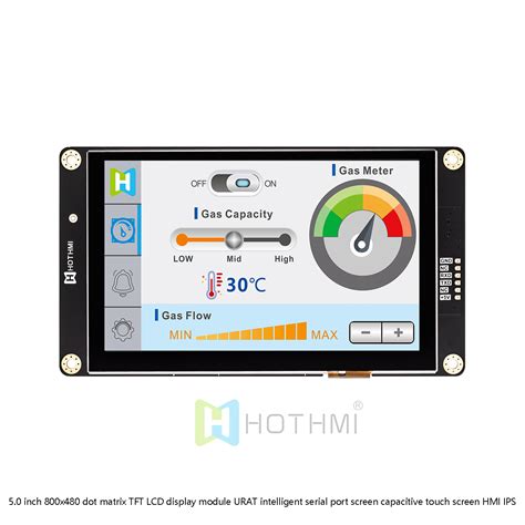 5 0 Inch HMI Smart UART Display Module 800x480 Resolution IPS Full