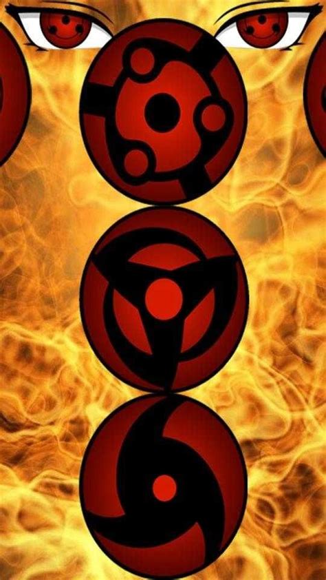 An Image Of Red Circles With Eyes On Fire