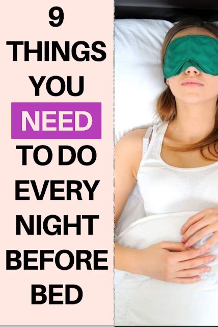 9 Things You Need To Do Every Night Before Bed Wellness Magazine