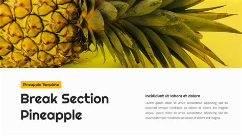 Pineapple Fresh Fruit Powerpoint Template Presentation Templates