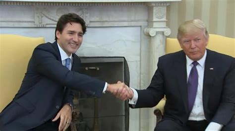 Trump And Trudeau Start Oval Office Meeting