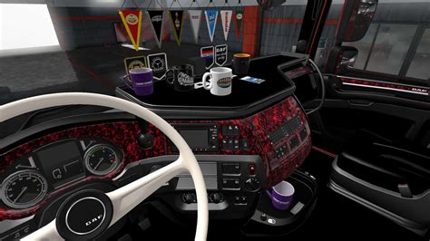 Red Pluche Daf Interior V Mod Ets Mod