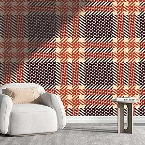 YANFENQI Art Deco Peel And Stick Wallpaper Orange Self Adhesive Contact