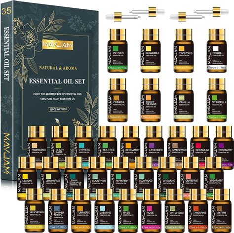 MAYJAM Essential Oils Set 35 X 5 ML Essential Oils Gift Set For