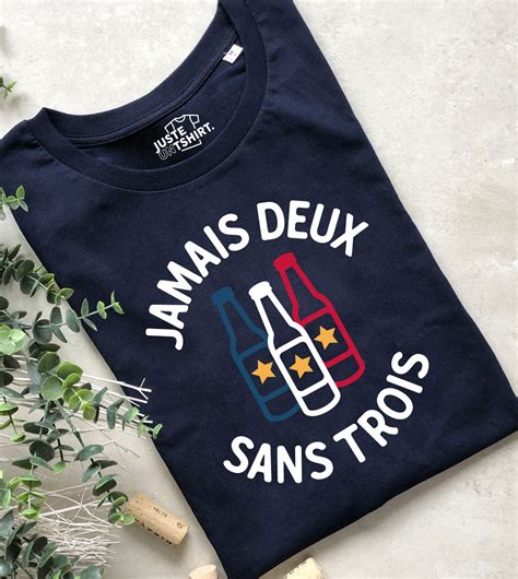 T Shirt Coton Biologique Jamais Deux Sans Trois