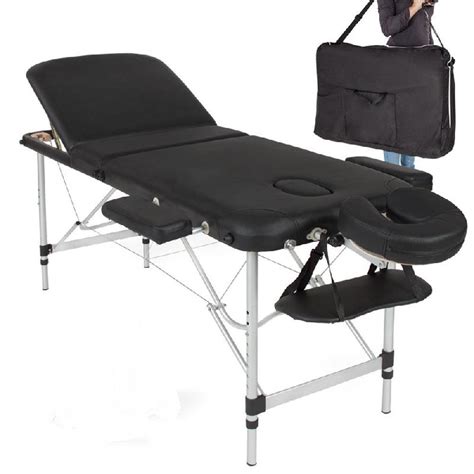 Table De Massage Pliable Rembourrage Épais Pliante 3 Zones Aluminium