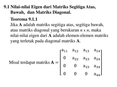 PPT BAB IX NILAI EIGEN DAN VEKTOR EIGEN PowerPoint Presentation Free