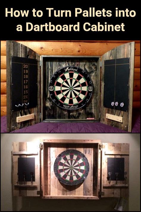 Make A Sturdy Dartboard Cabinet Using Pallets Steps Dart Board