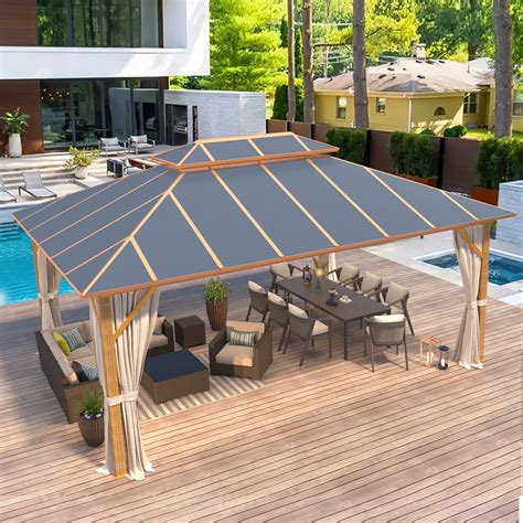 Erommy Ft W X Ft D Aluminum Patio Gazebo Reviews Wayfair