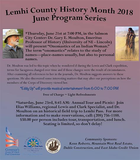 Lemhi County History Month 2018 – Final Two Events! | Lemhi County Museum