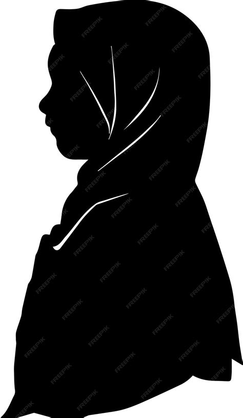 Premium Vector Islamic Hijab Girl Vector Silhouette 17