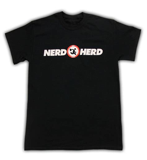 Chuck Nerd Herd Logo Black Adult T Shirt Chuck Tv Store Online