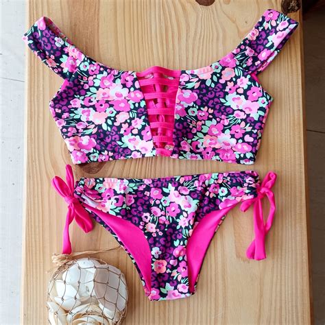 Top De Manguitas Floreado Talla Bikini Somos Coquetas