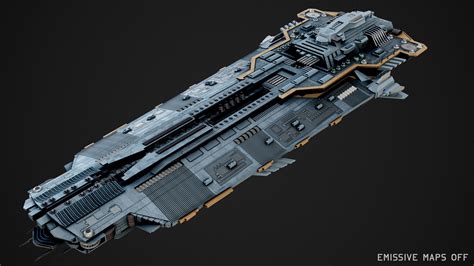 Sci-Fi Mothership Space Carrier 3D Model $199 - .blend .3ds .dae .fbx ...