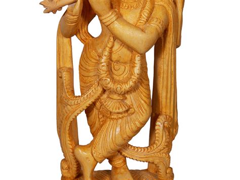 Murli Manohar Krishna Wooden Statue Exotic India Art