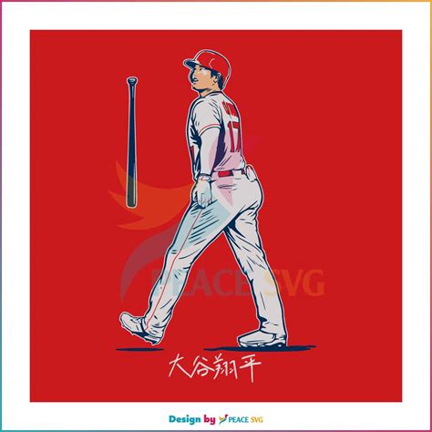 Shohei Ohtani Los Angeles Angels Mlb Svg Graphic Design File Peacesvg