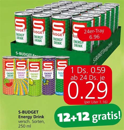 S Budget Energy Drink 250ml Angebot Bei Spar