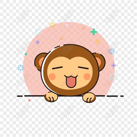 Free Meb Style Cartoon Hand Drawn Cute Monkey Vector Small Icon, MEB ...