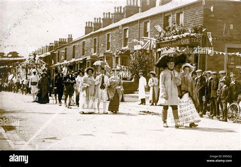 Parade On Whalley Road Read Burnley Near Padiham Lancashire