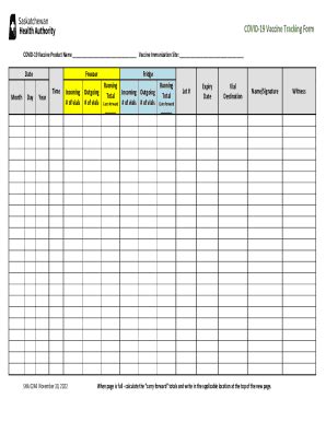 Fillable Online Sha Covid Vaccine Tracking Form Fax Email Print