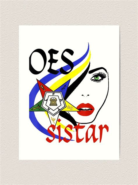 Order Of The Eastern Star Oes Ring Sisterhood Sistar Diva Art Print