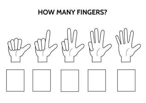 Copy of How Many Fingers free printable Worksheet | PosterMyWall