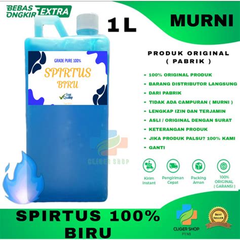 Jual Spirtus Murni Bahan Bakar Bunsen Spiritus Liter