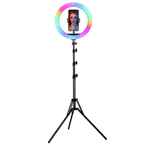 Adjustable Rainbow Ring Light Selfie Rgb Ring Light For Makeup With