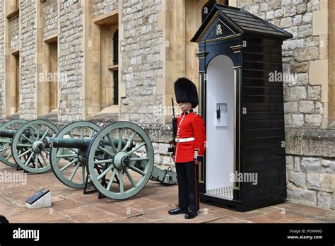 The Iconic Queens Guard At Buckingham Palace And The Tower Of London