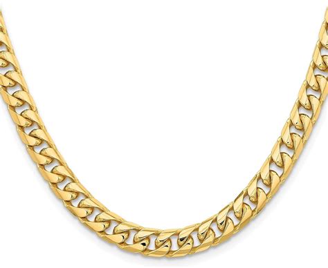 Avariah Diamonds K Yellow Gold Mm Solid Miami Cuban Link With