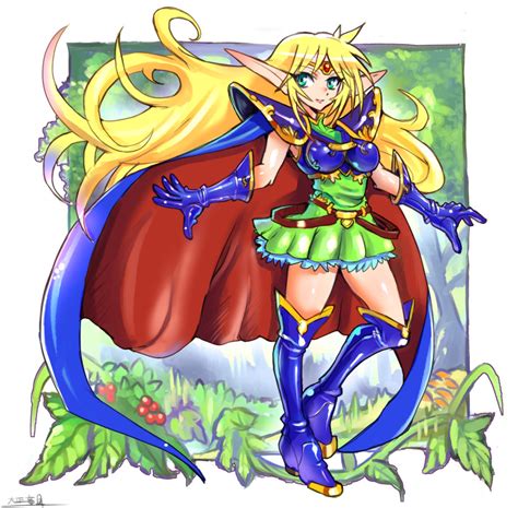 Safebooru 1girl Armor Blonde Hair Blue Cape Boots Breasts Cape Closed